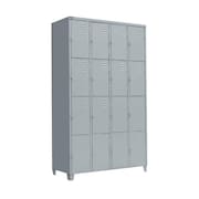 Armário Roupeiro De Aço Vestiário Academia 16 Portas Locker Cinza