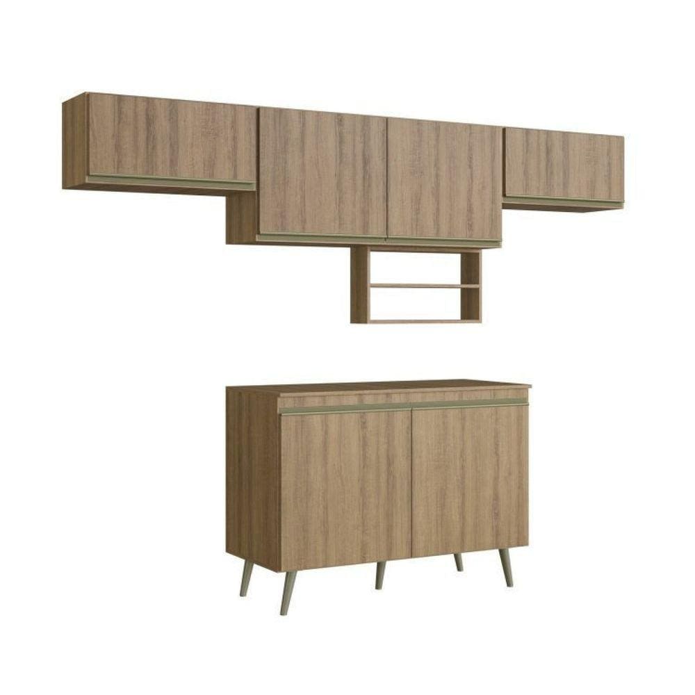 Cozinha Compacta 5 Peças 6 Portas 2 Nichos Porta | Extra