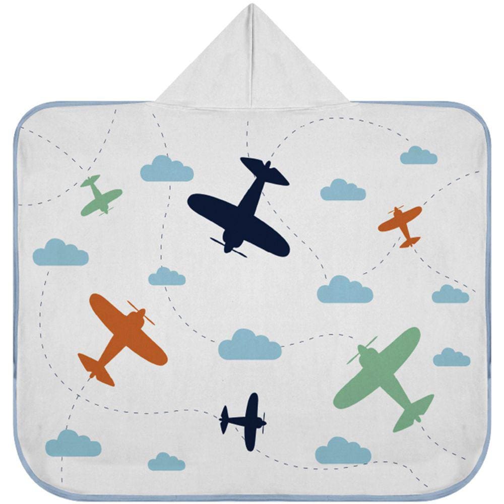 Toalha Baby C/ Capuz Tecebem Estampada Kinder Frederico Azul