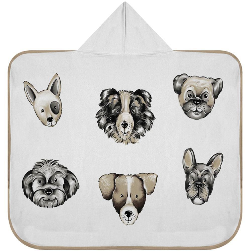 Toalha Baby C/ Capuz Tecebem Estampada Kinder Agnes Bege