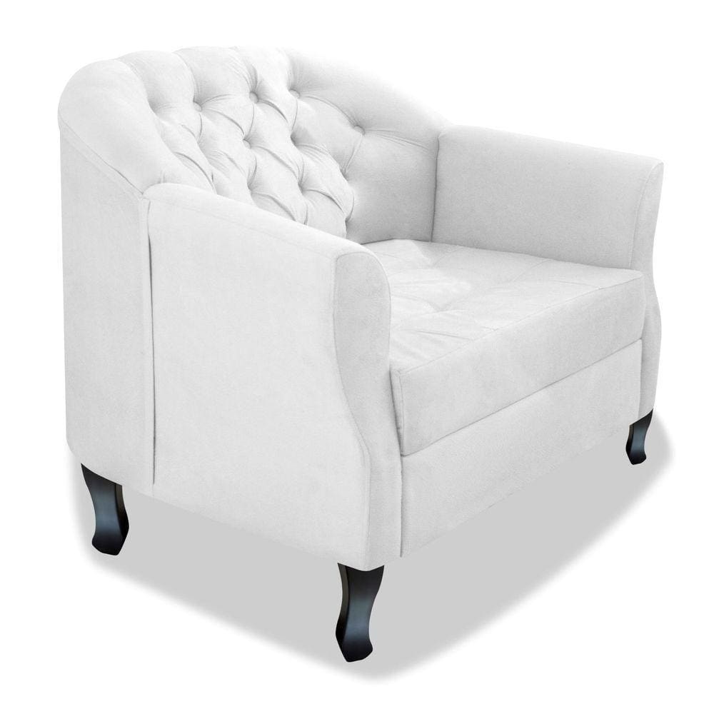 Poltrona Julia A02 Corano Doce Sonho Móveis Cor Branco