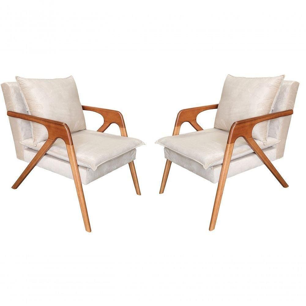 Kit 2 Poltronas Monalisa Luxo 0130 Verde Musgo