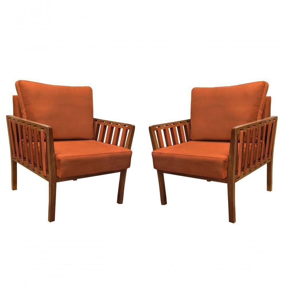 Kit 2 Poltronas Luxo Califórnia 0126 Ferrugem