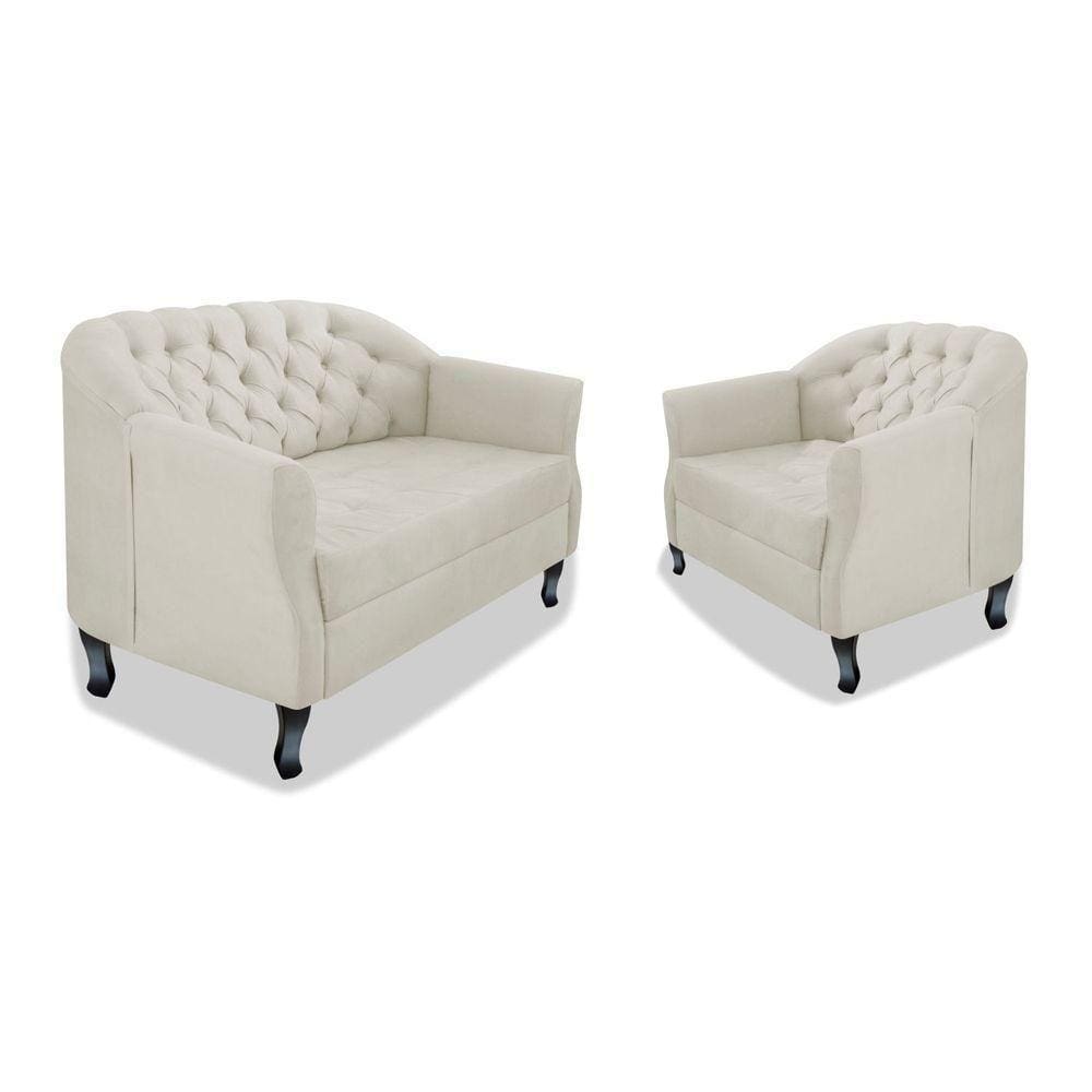 Kit Namoradeira E Poltrona Julia A02 Bege