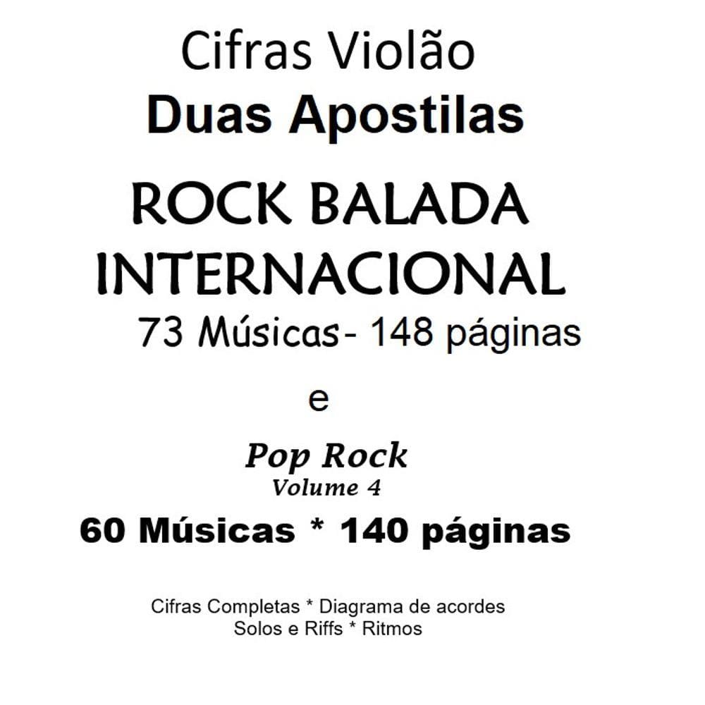 Cadernos Cifras Violão Rock Internacional e Pop Rock - 2 Volumes