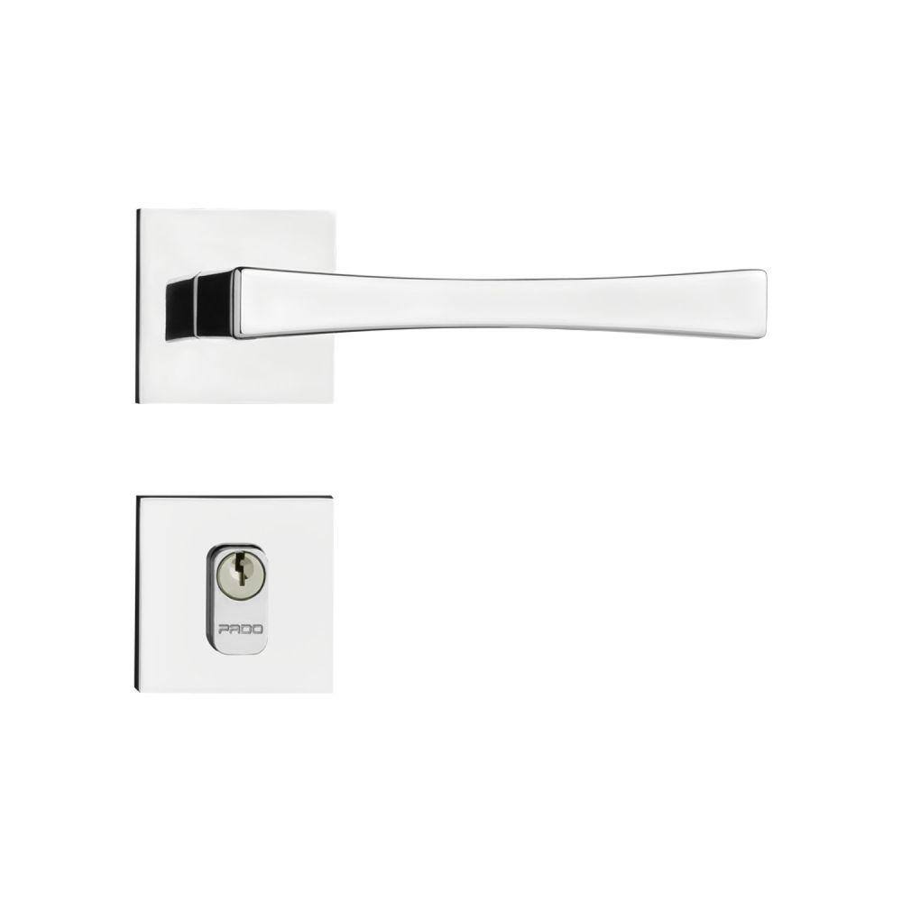 Fechadura em Zamac Roseta Quadrada 885-55 Externa Sara Pado