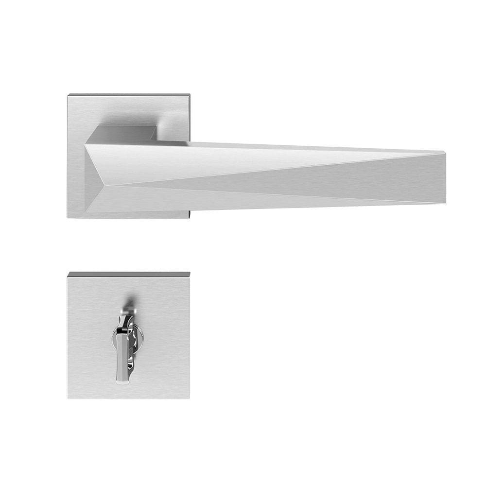 Fechadura em Zamac Ascot ta Quadrada 55mm Cromo Acetinado Pado