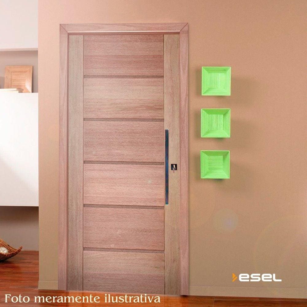 Porta de Madeira 210x110cm PE33 com Friso Belissima Esel