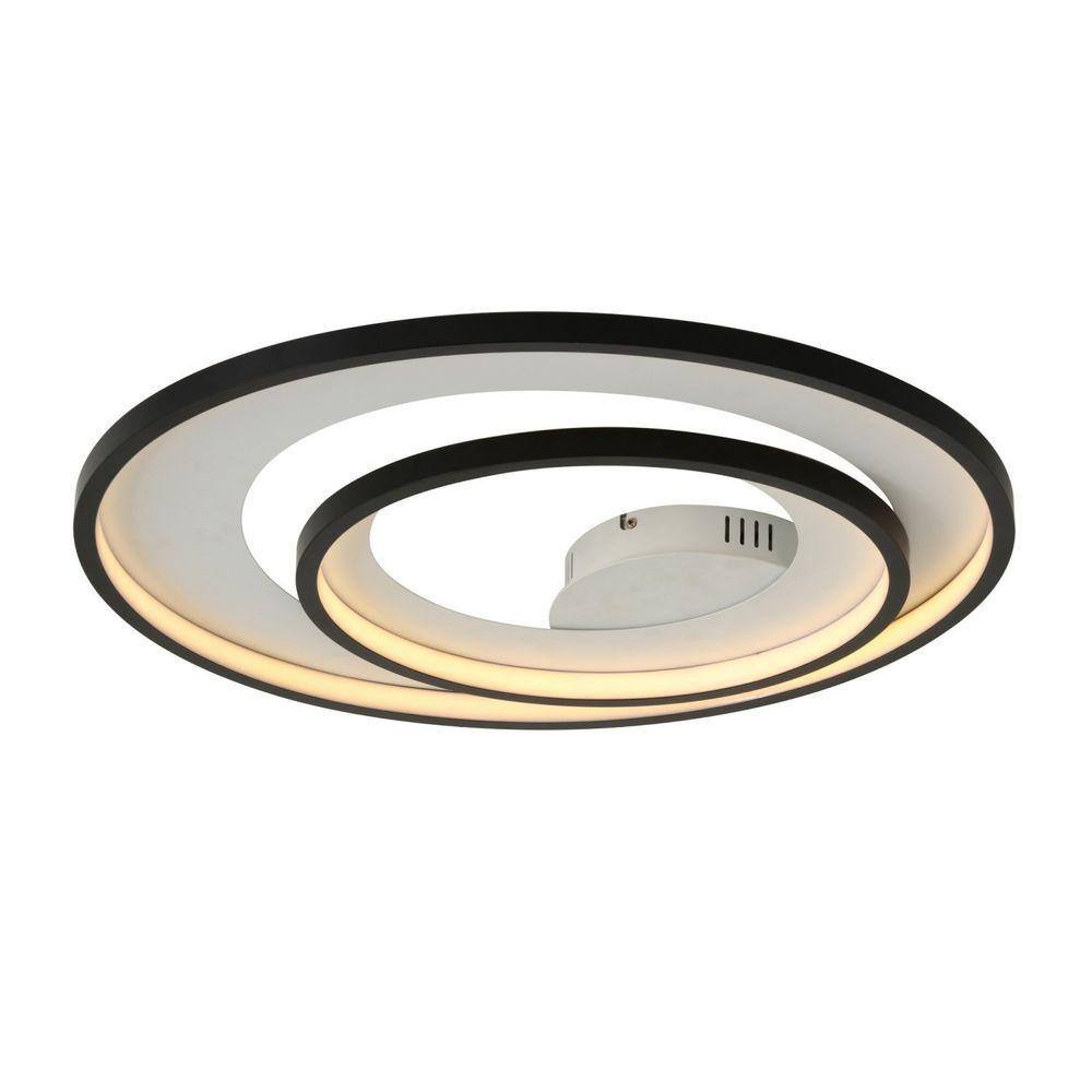 Plafon de Sobrepor Loop 1x60w 3000k 1500 Lúmens HM008WB Bella Iluminação Preto/Branco