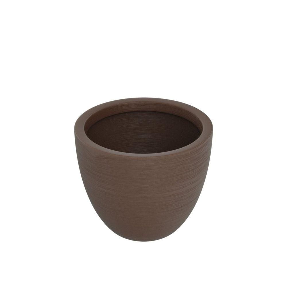 Vaso de Planta Cônico 30x36cm Polietileno sem Prato Fibrarte Marron Café