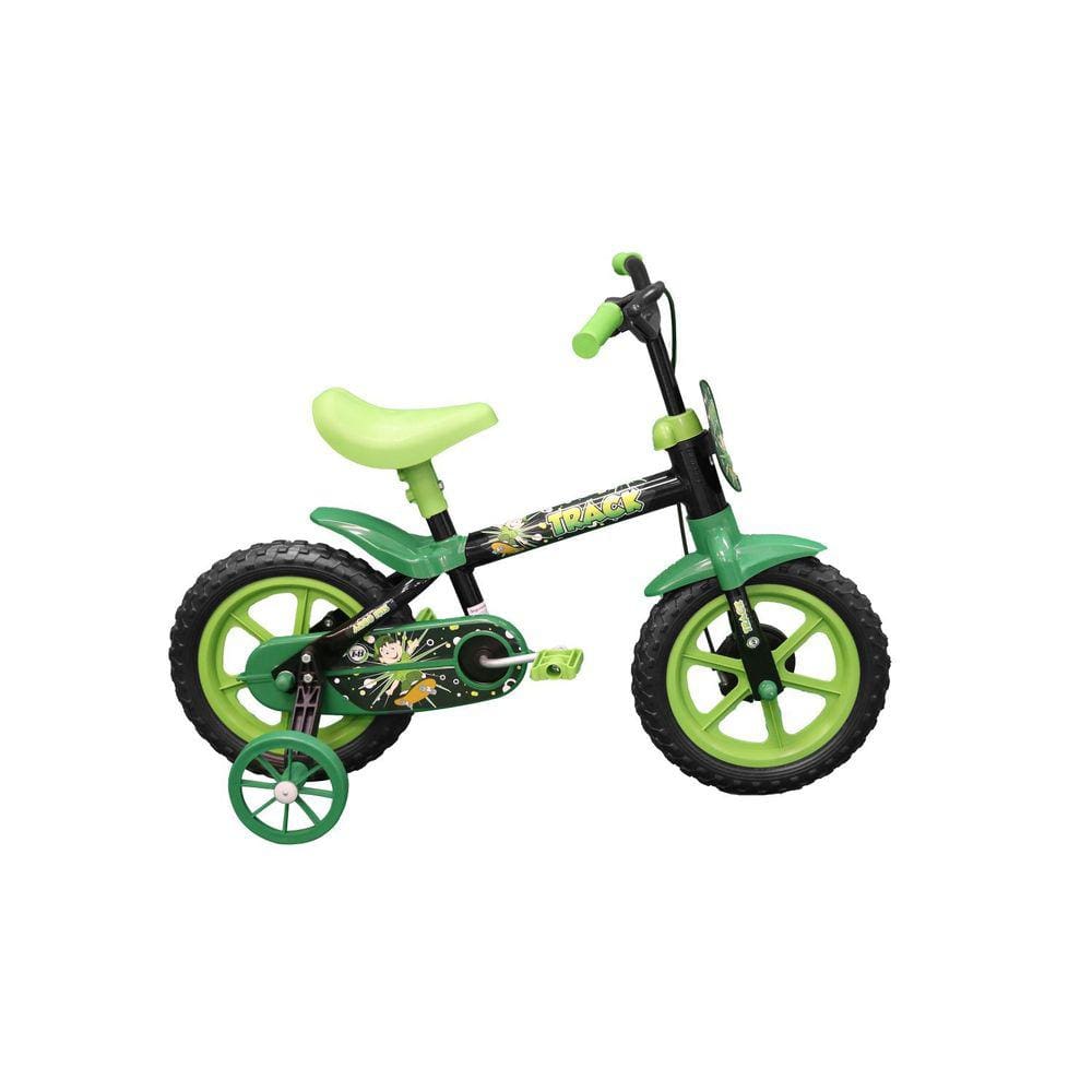 Bicicleta Infantil Arco Íris A12 TK3 Track Preto/Verde