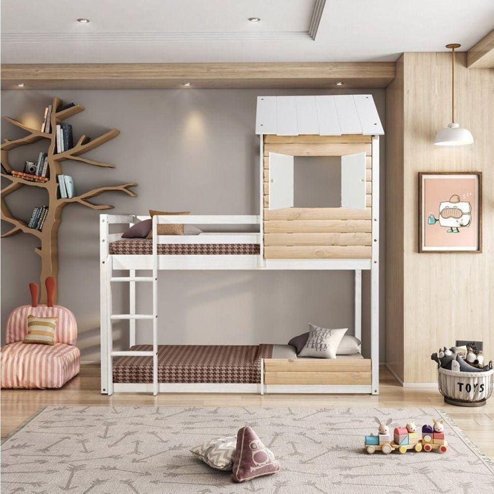Beliche Montessoriano Club House Wood Casatema Branco/Marroml