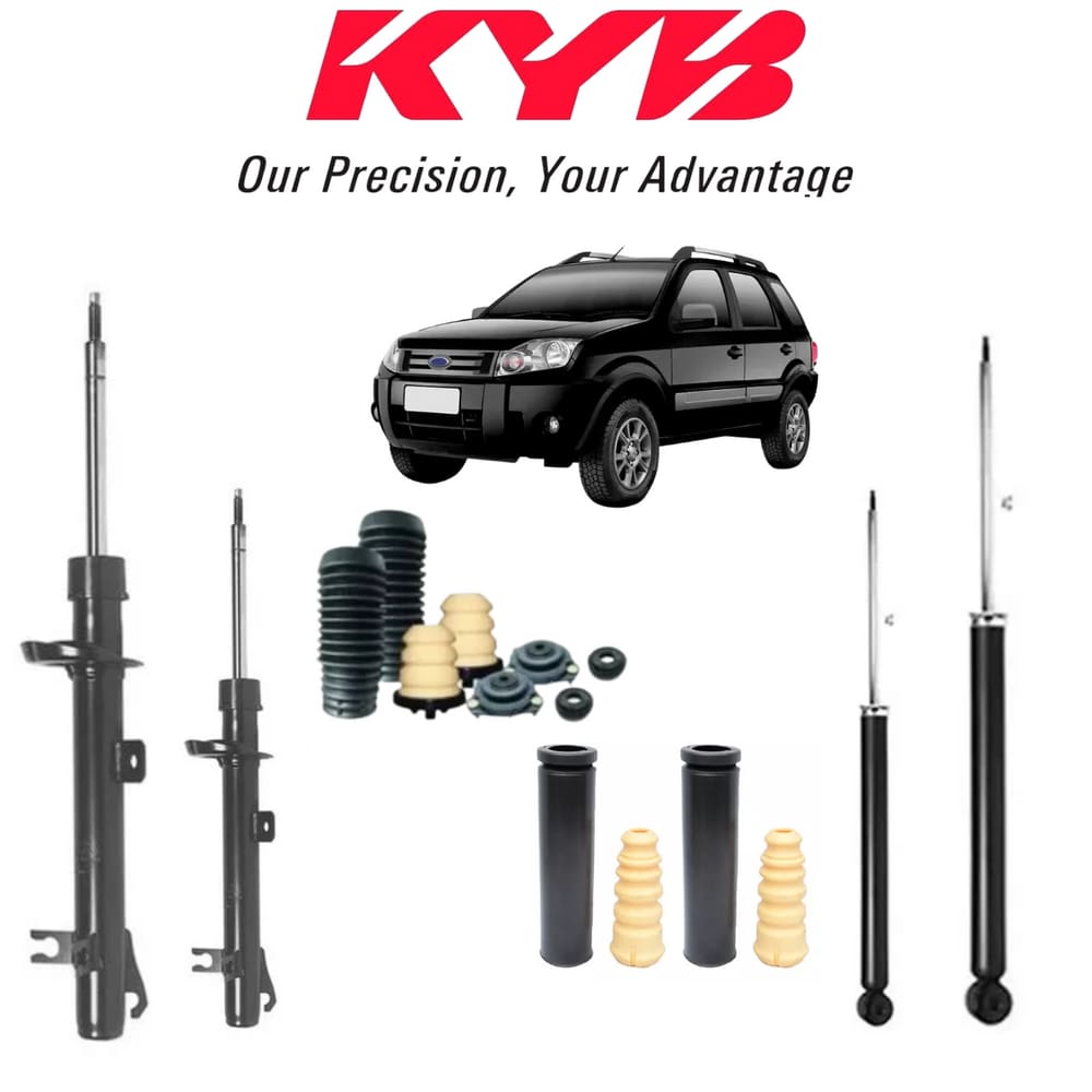 4 Amortecedor Kayaba Dianteiro+Traseiro+Kit Batente Ford Ecosport 2004 2005