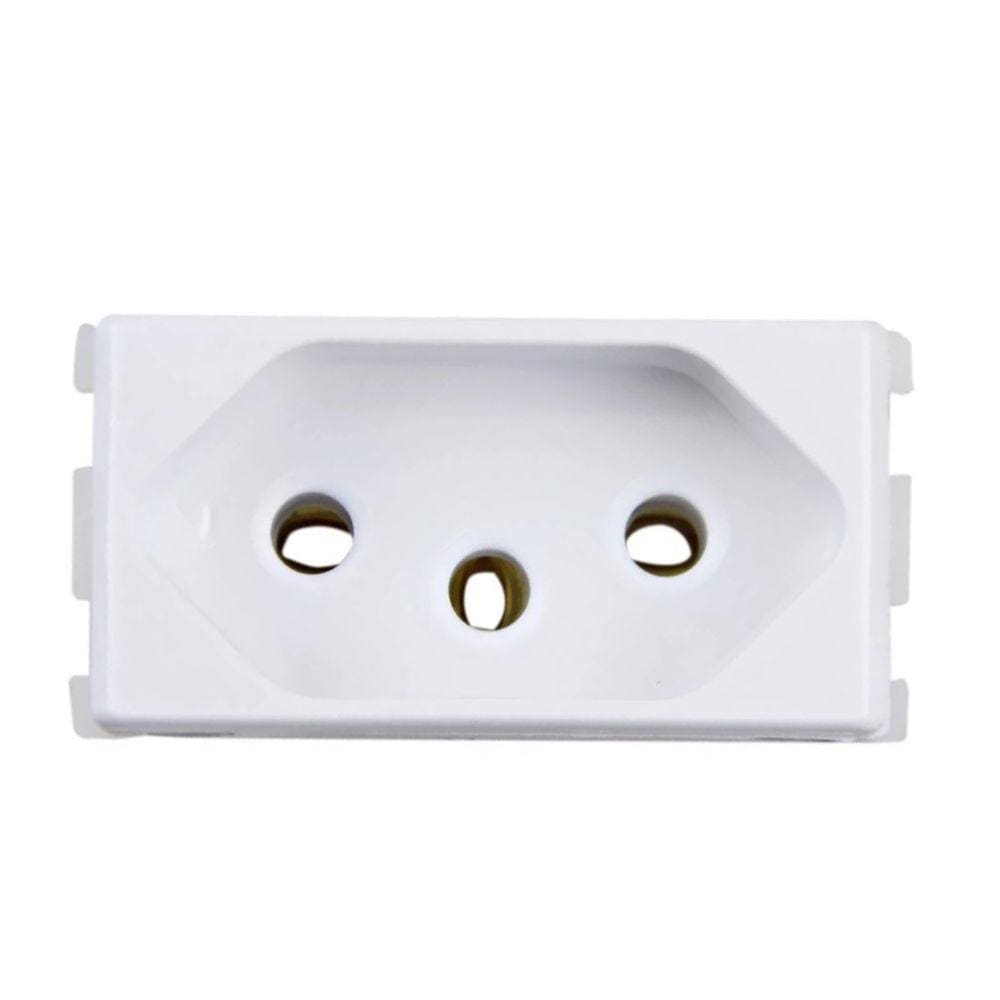 Tomada 2P+T NBR 10A/250V Branco - TRAMONTINA