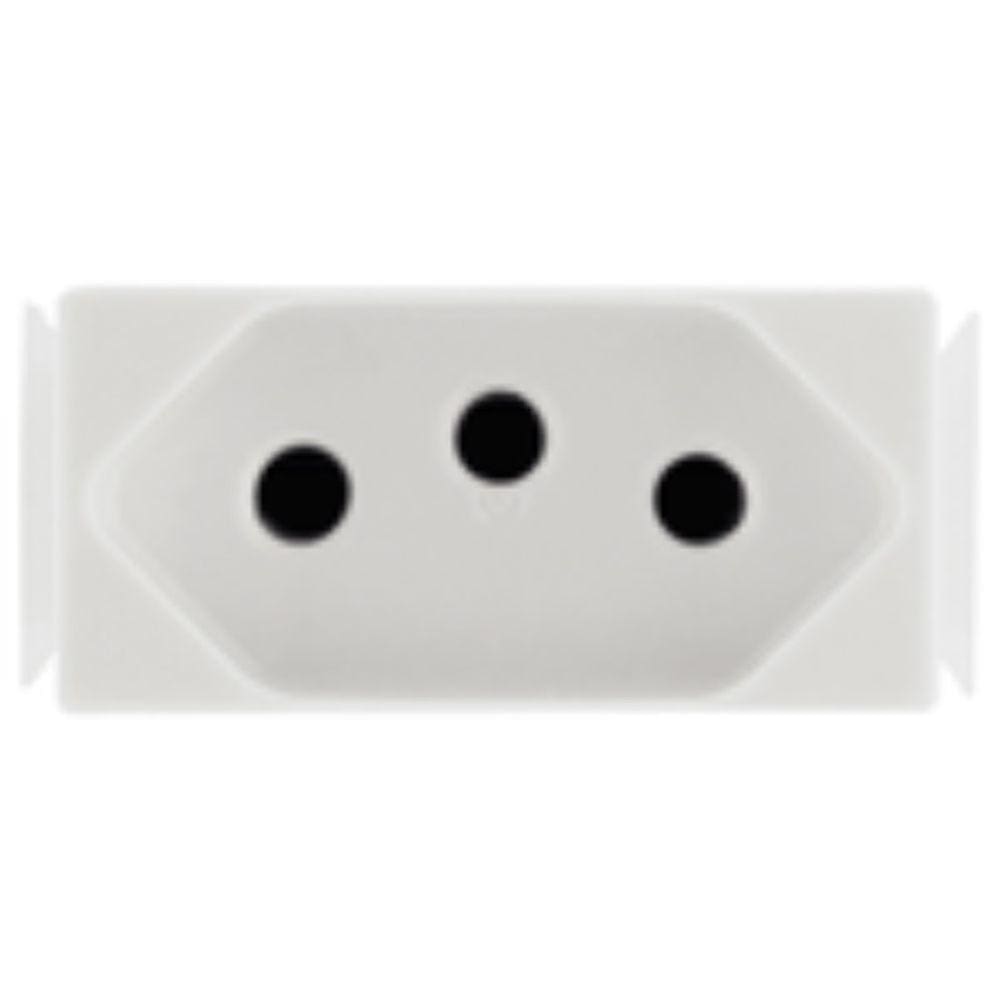 Tomada 2P+T 20A/250V Aria Branco Tramontina