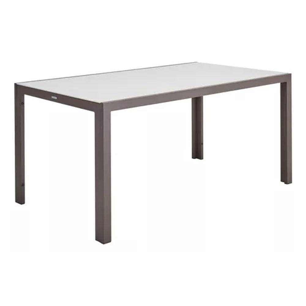 Mesa Retangular Alumínio Para Jardim - 74x90x160cm 6 Lugares