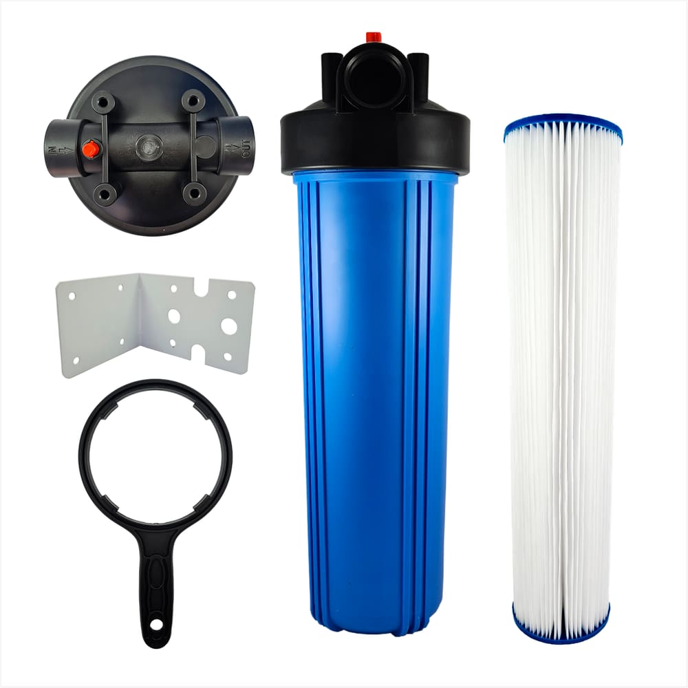 Kit Filtro Carcaça Big Blue 20`` X 4 1/2 + Plissado Lavável