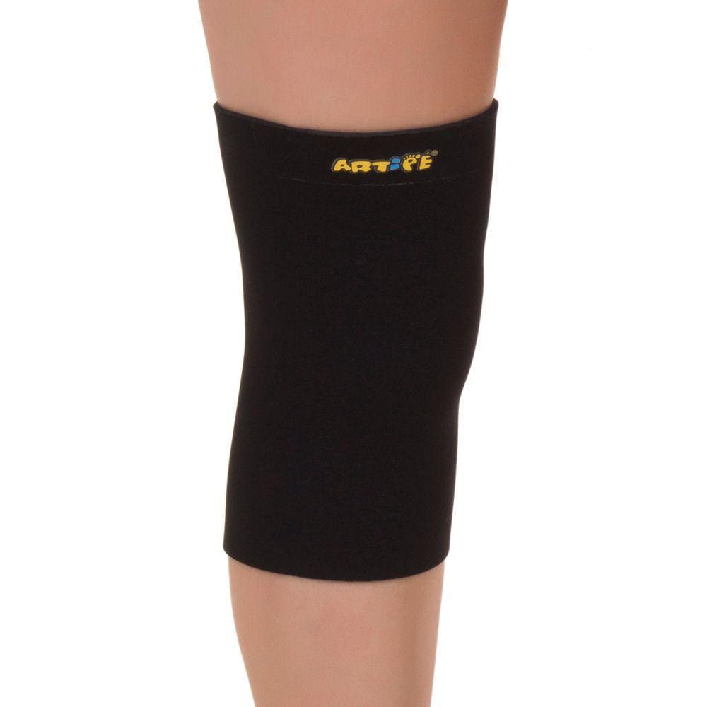 Joelheira Ortopédica Em Neoprene Sem Suporte Para Rótula Bilateral Preto Artipé