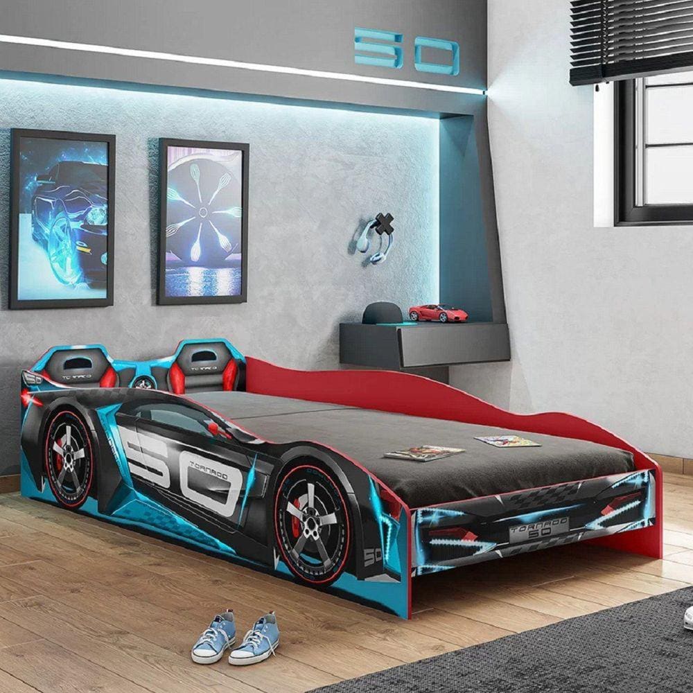 Cama Infantil Tornado Plus com LED Pura Magia Vermelho