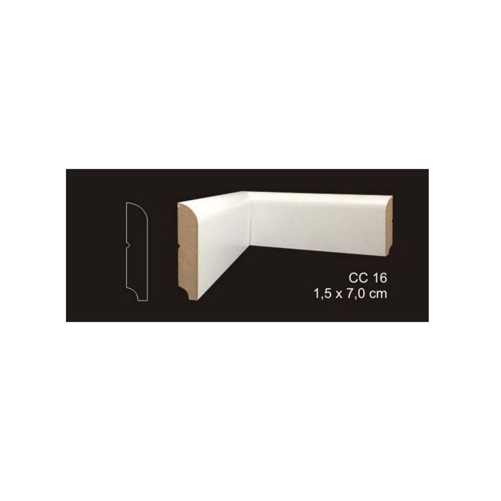 RODAPÉ CAVIMAD C/ PASSA FIO 15 x 70 - CC16 9 BARRAS