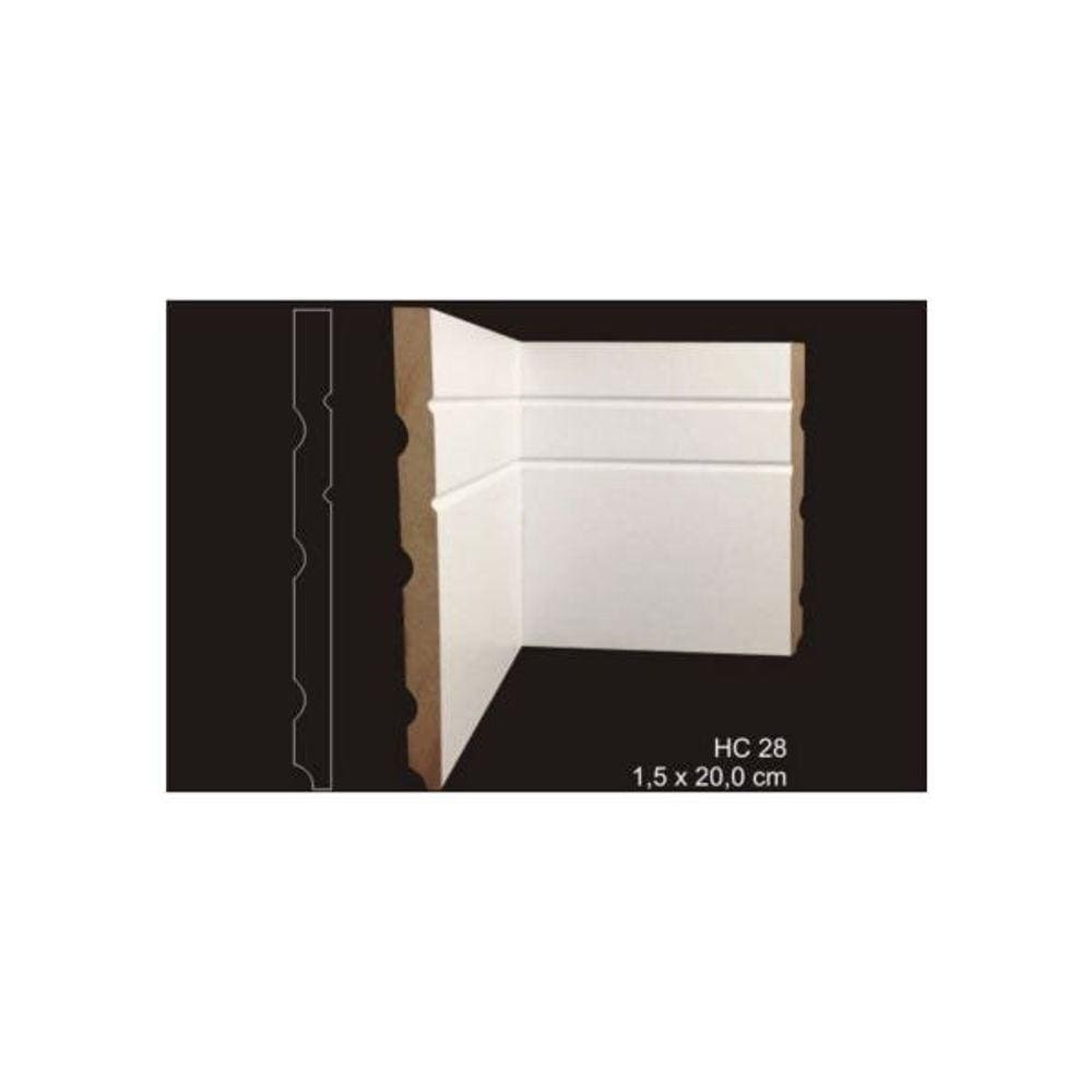 Rodapé Cavimad Com Passa Fio 15 X 200 - Hc28 12 Barras
