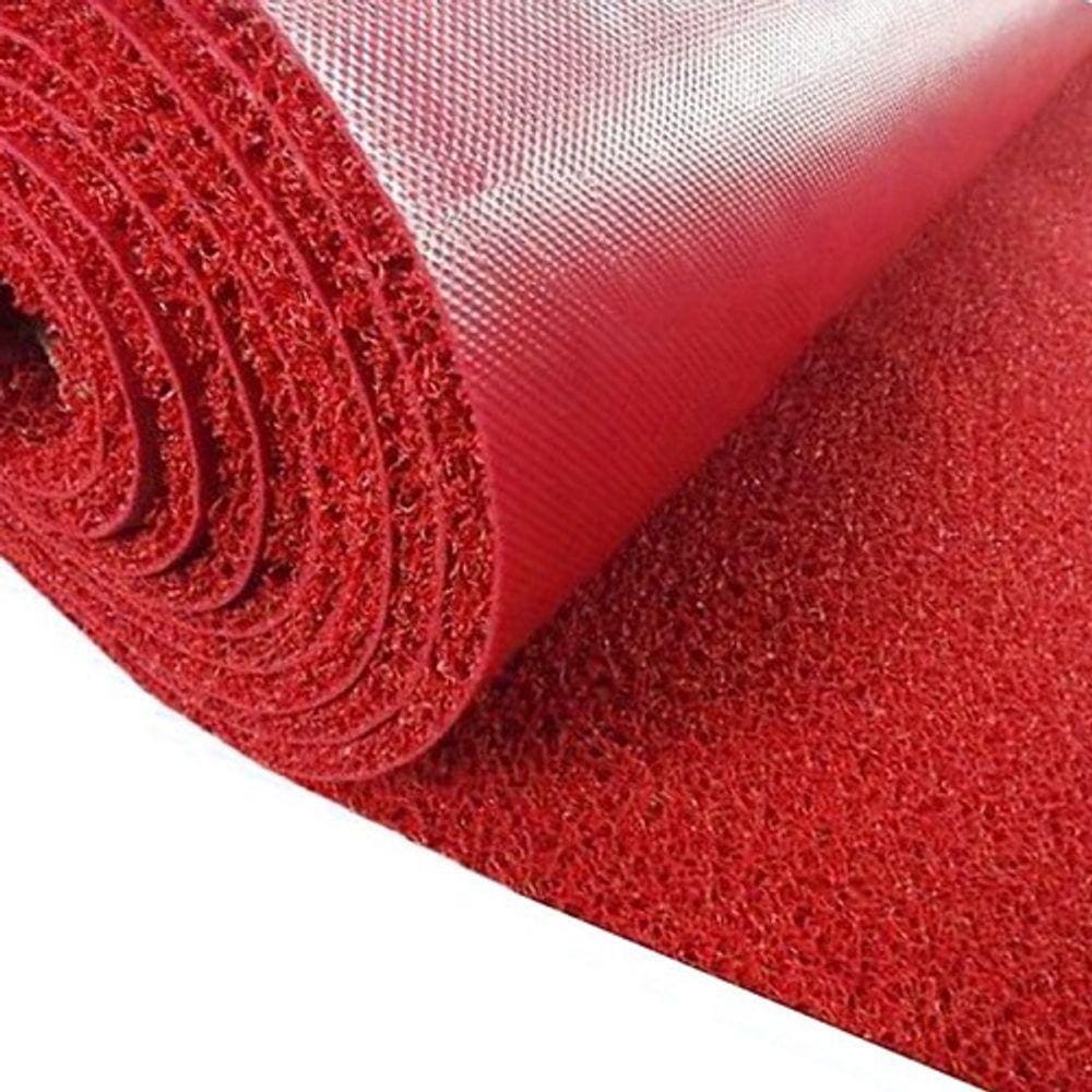Capacho De Vinil Vermelho Boldor 1,22X1m
