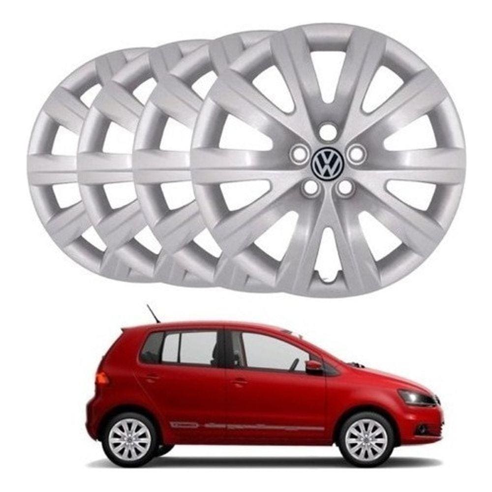 Jogo Calota Vw Fox Space Polo 2012 A 2013 Aro 15 4 Unidades Cp3041pta
