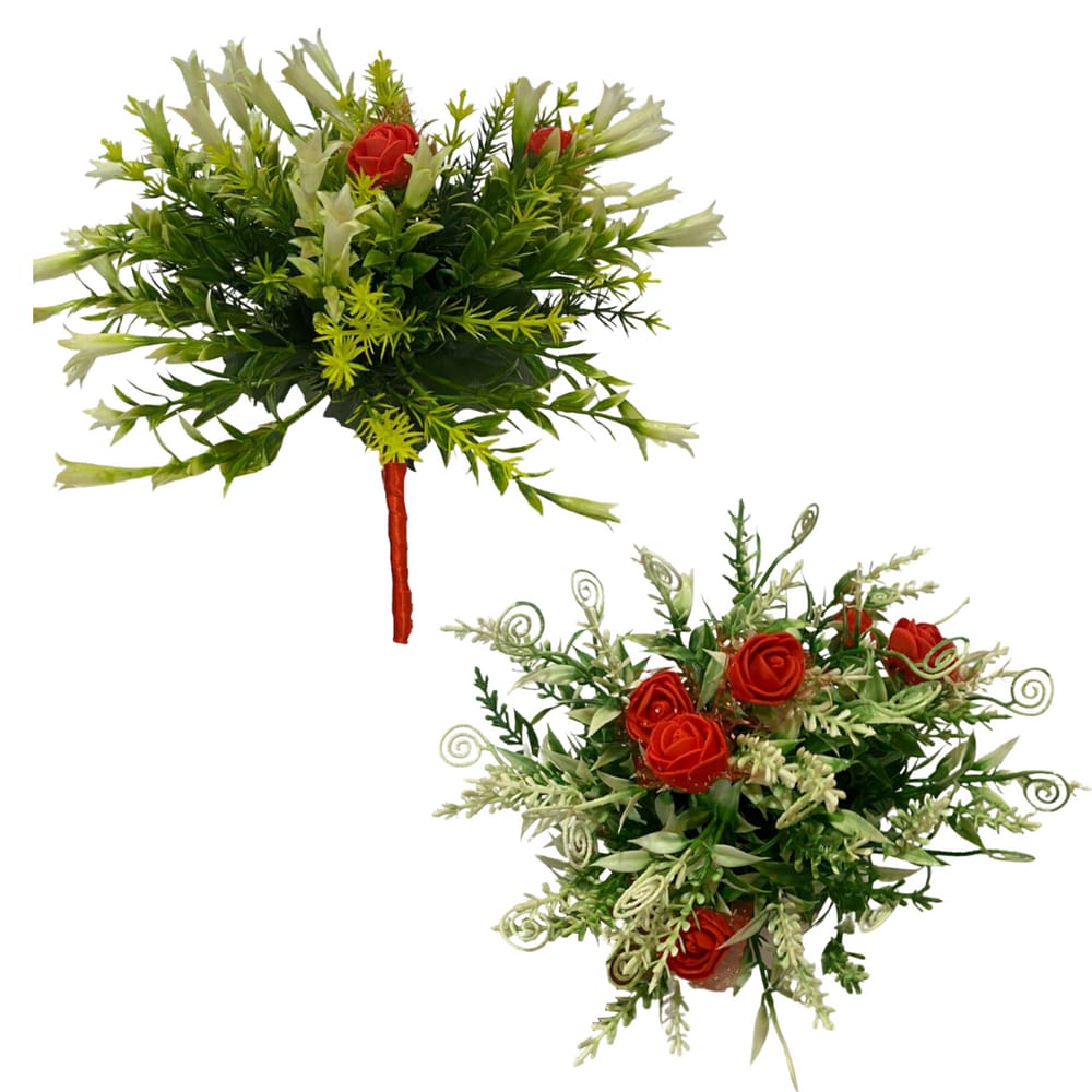 Buquê de Flores Mini Rosas Artificiais Bouquet Noivinha Da Quadrilha Festa Junina Arraia São João Quermesse