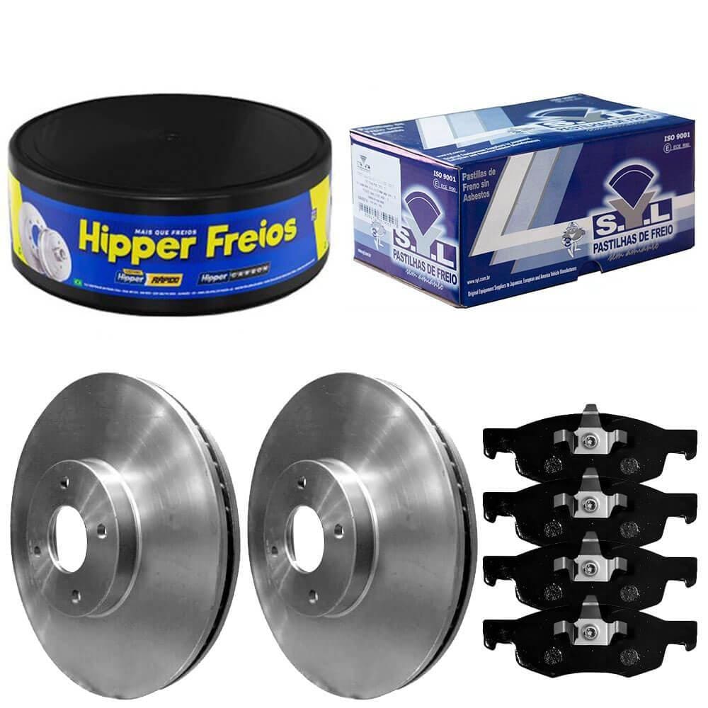 Kit Pastilha Disco Dianteiro Ventilado Grand Siena 1.4 SYL