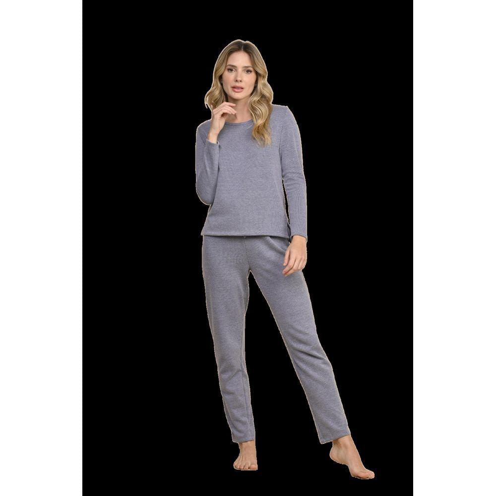 Pijama Maví Feminino Longo De Inverno Em Tricot 30-4025