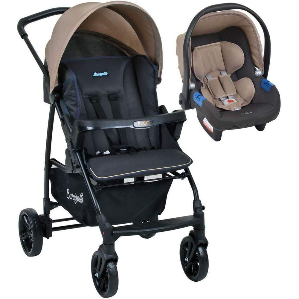 Carrinho De Bebê Burigotto Ecco + Bebê Conforto Touring X