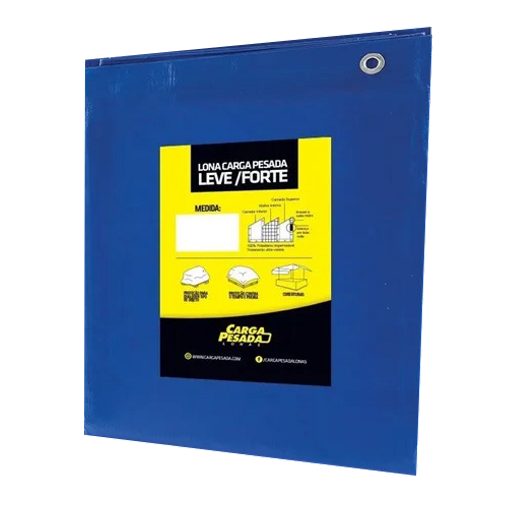 Lona Plástica Azul impermeável 300 Micras Multiuso 8x13 / 13x8