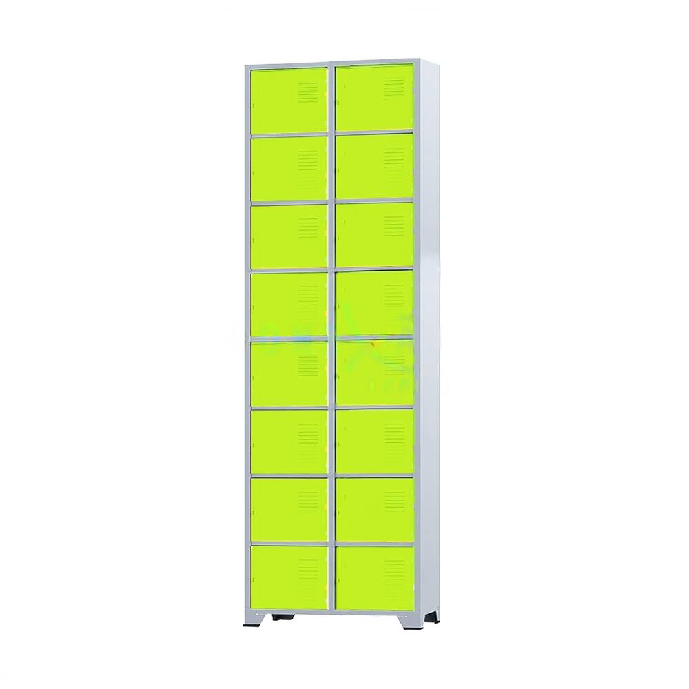 Armário Roupeiro De Aço 16 Portas Para Vestiário Academia Locker Verde