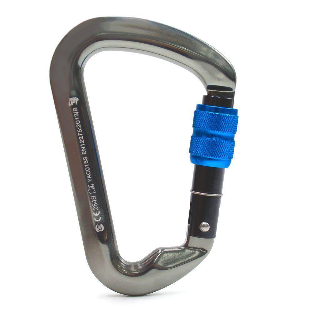 Mosquetão Sideup Aluminio D Trava Rosca Keylock 30kn Ce Nbr