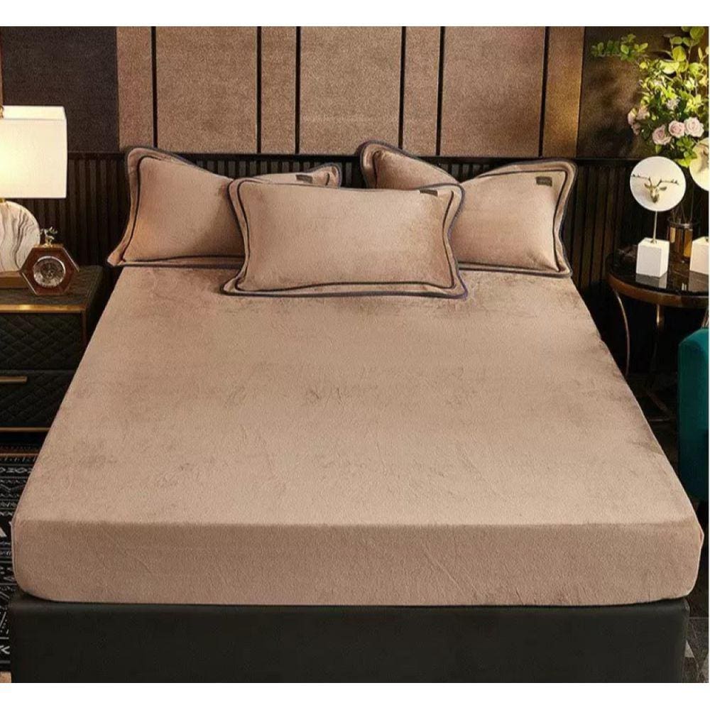 Capa de Colchão Solteiro Ziper Suede Protetor 1,90x90x30cm