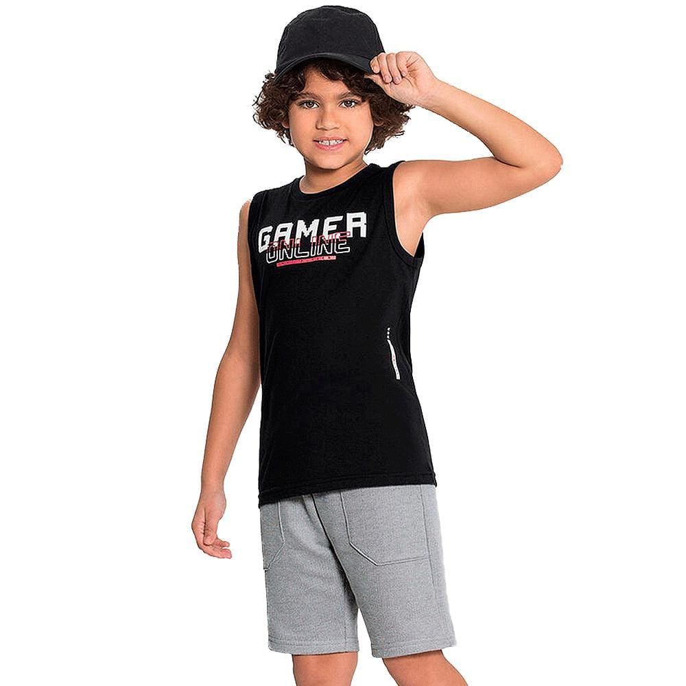 Regata Infantil Gamer Meia Malha Alakazoo Ref: 38873  04/10