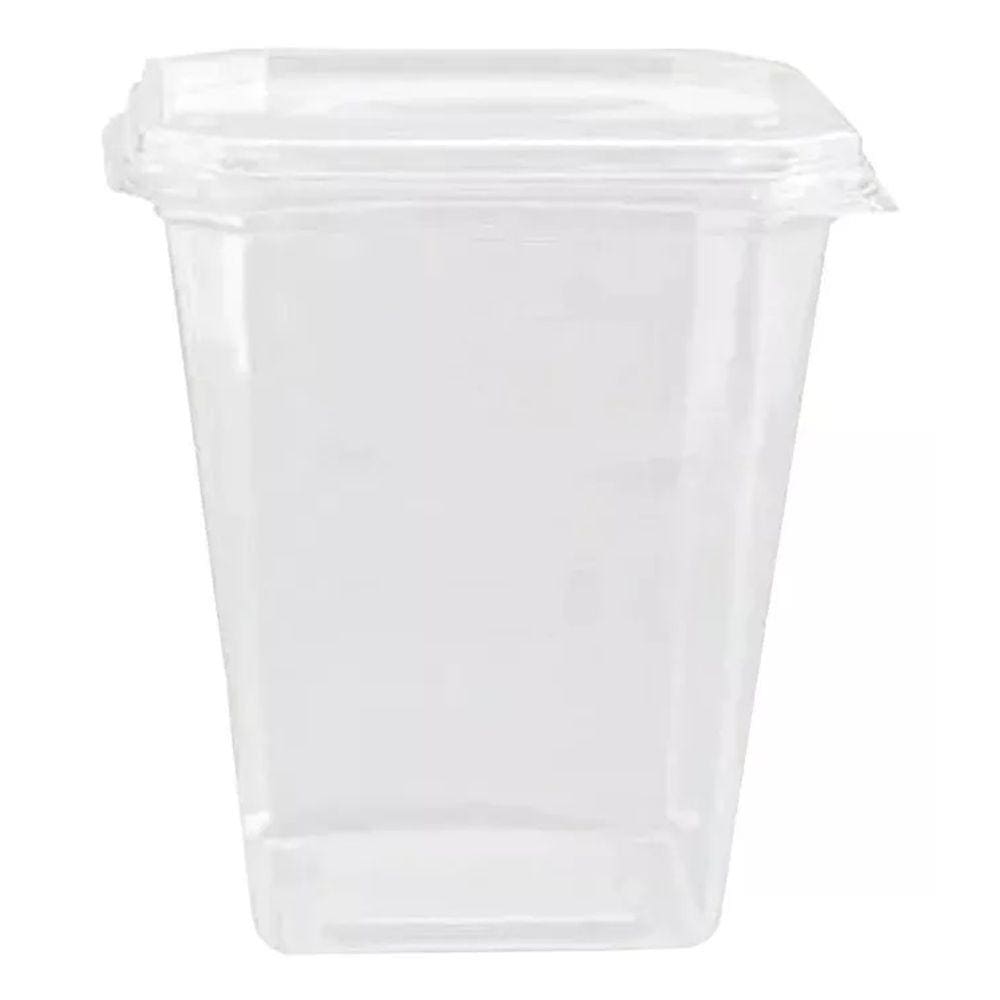 Kit Pote 350ml Com Tampa Quadrado C/20 Unidades Prafesta