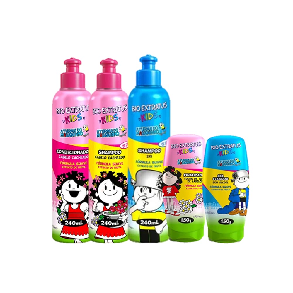 Bio Extratus Kids Cacheados Duo 240ml Finalizador Gel 150g e Shampoo 2x1 240ml