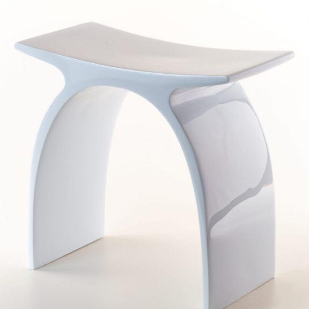 Banqueta Arc Em Resina Branco