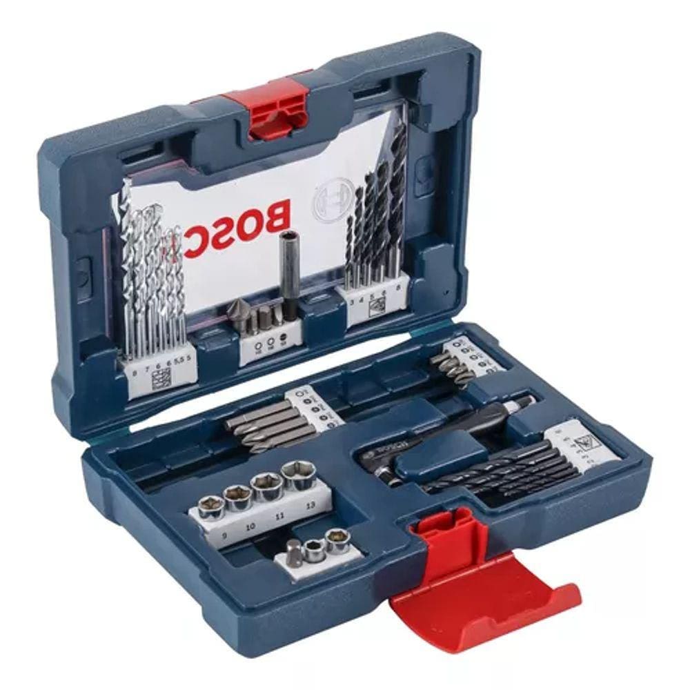 Kit Jogo 41 Peças Brocas Bits Soquetes Pontas Chaves - Bosch