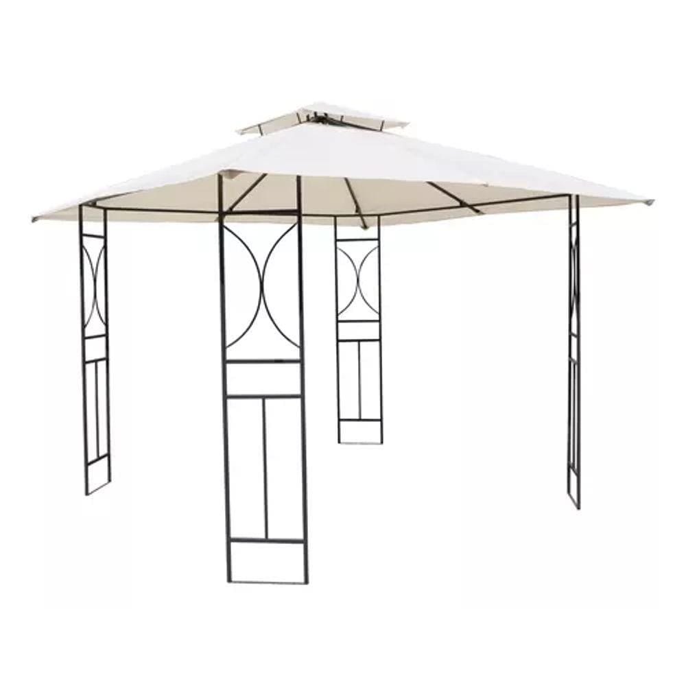 Gazebo Tenda Pergolado Aço Branco Impermeável 3x3m - Premium