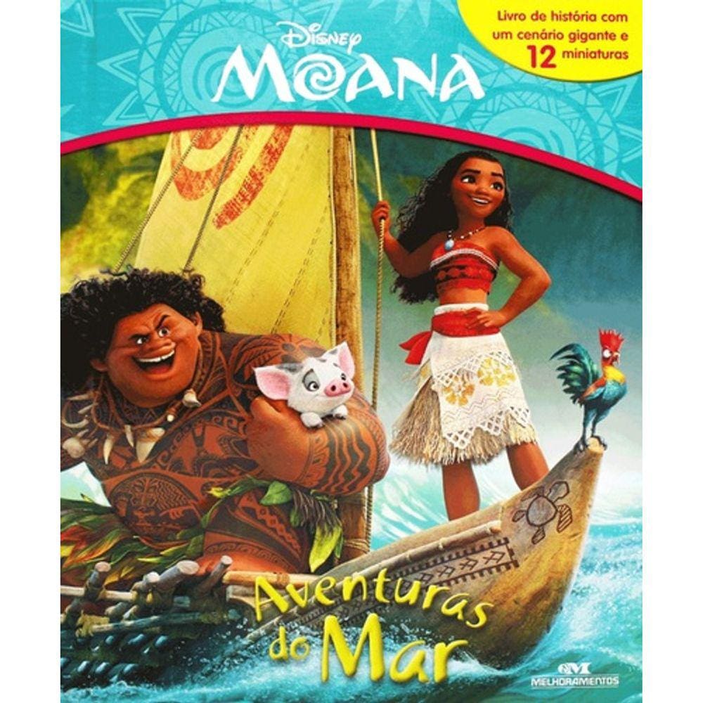 Aventuras No Mar - Moana - Inclui 12 Miniaturas