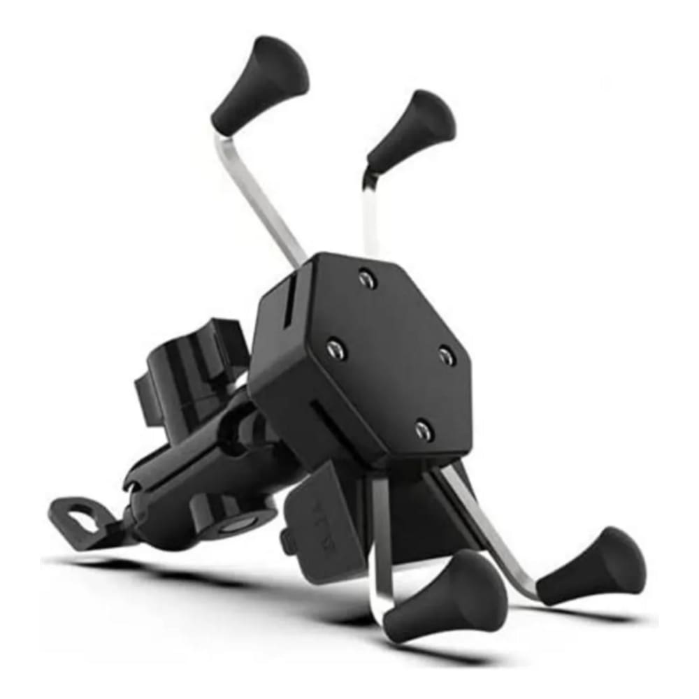 Suporte De Celular Com Carregador 2.4a Usb Para Moto Fixação