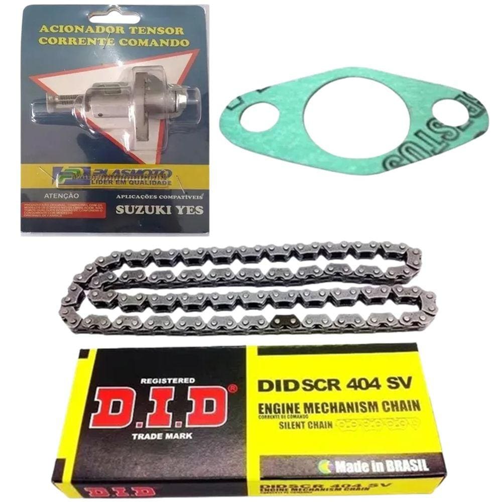 Kit Corrente Comando + Acionador Corrente + Junta Yes 125