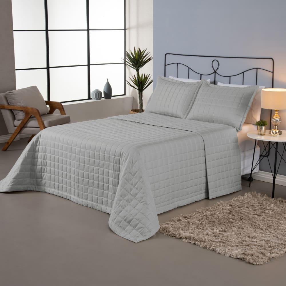 Kit Colcha Cobre Leito Matelado King 3 Pçs Dupla Face Soft