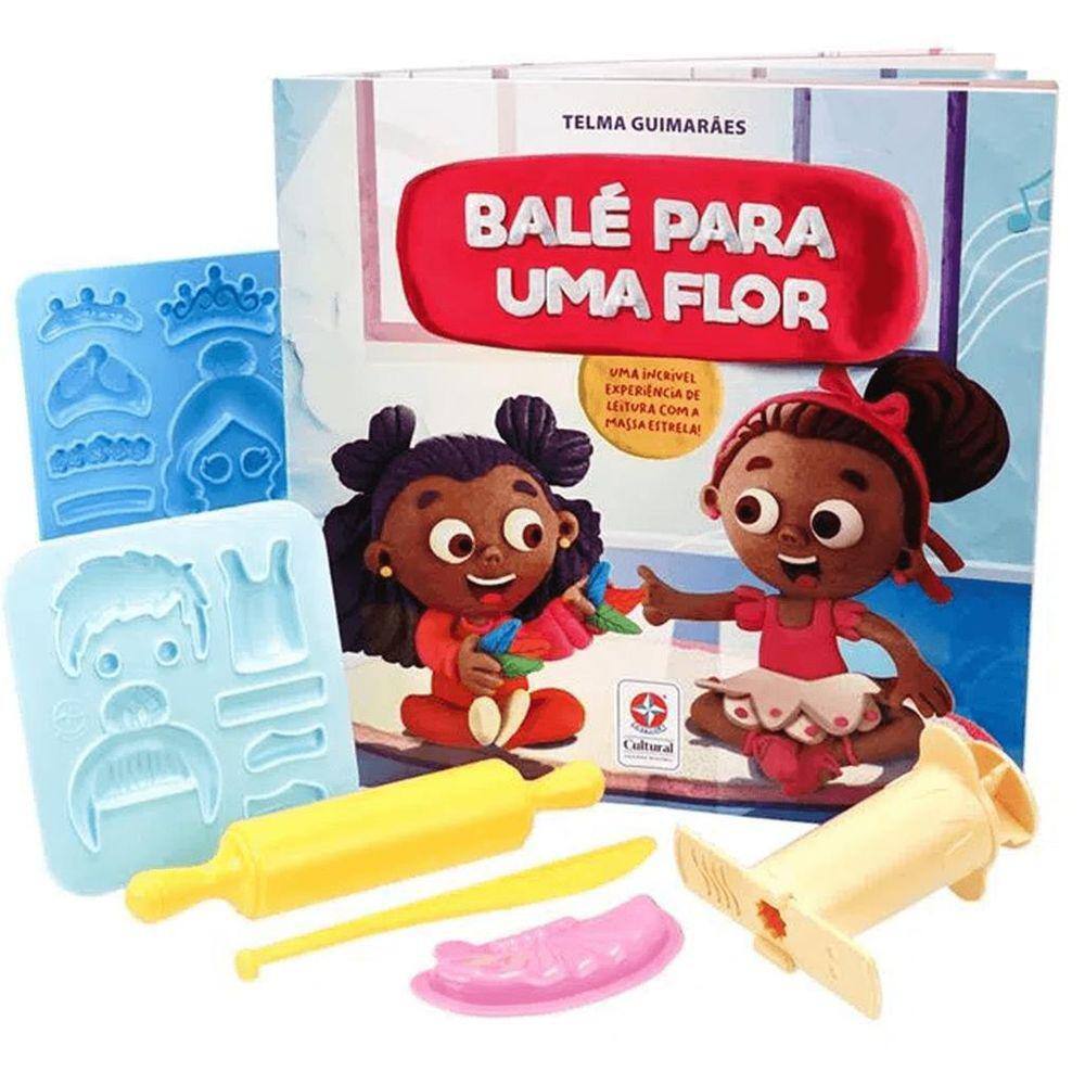 Massa Estrela com Livro Balé Para Uma Flor 4 Potes de Massa