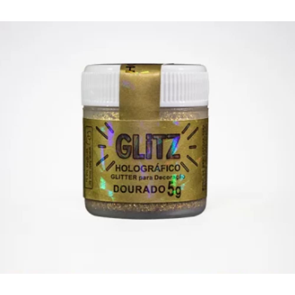 Glitter Holografico P/ Decoracao 5g Fab Dourado