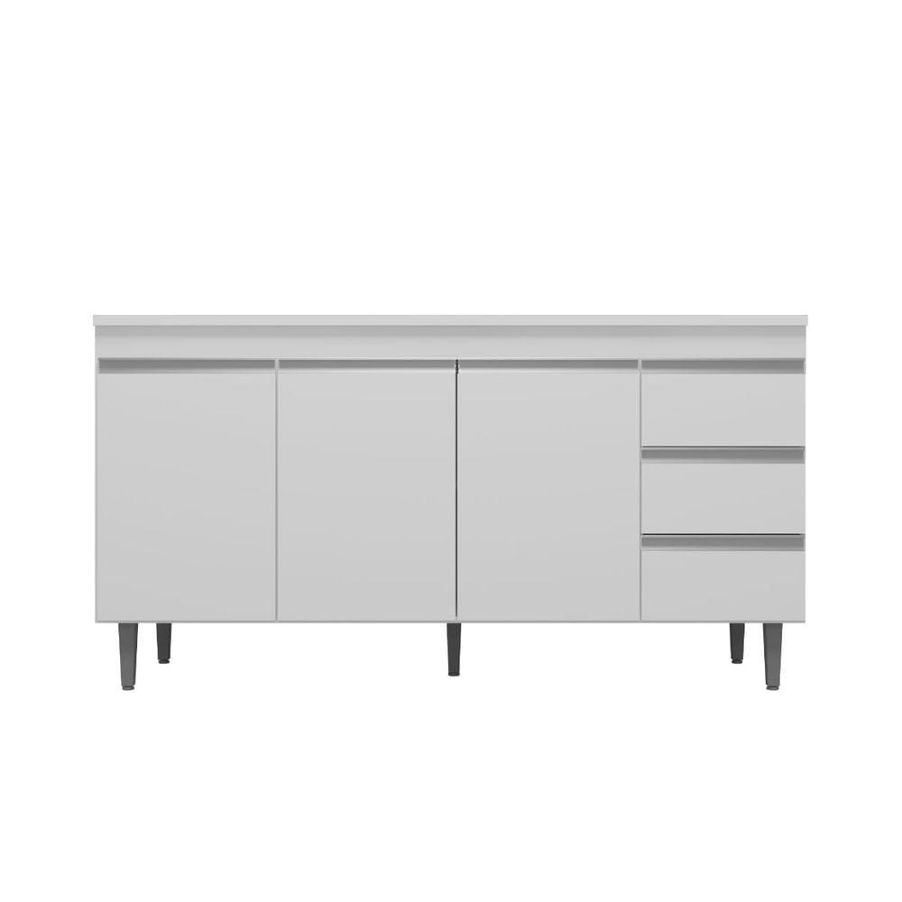 Balcão Gabinete Para Cozinha Andréia 160 cm com Tampo