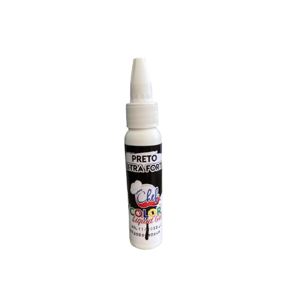 Corante Liquid Gel Preto Extra Forte 25g Iceberg