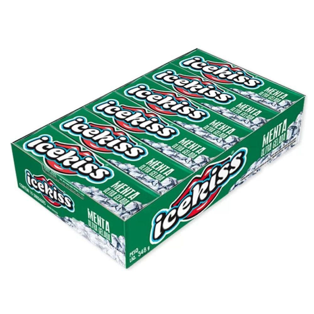 Bala Drops  Icekiss Menta 29g C/12 Unidades